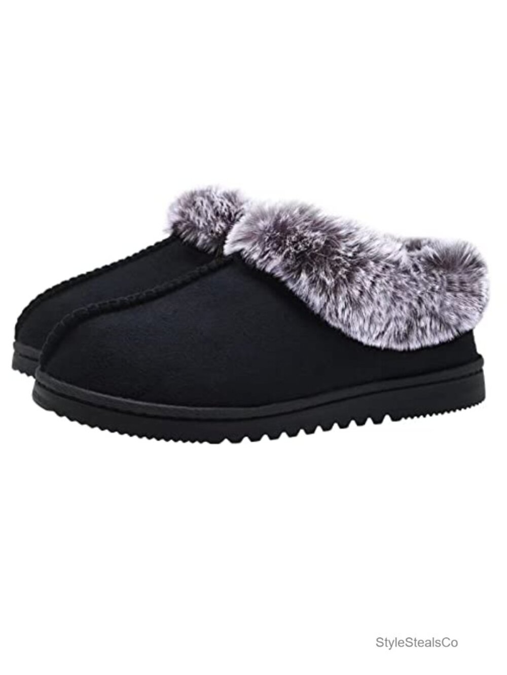 UBXRIN Women's Memory Foam Comfortable Slippers House Shoes with Faux Fur Ankle